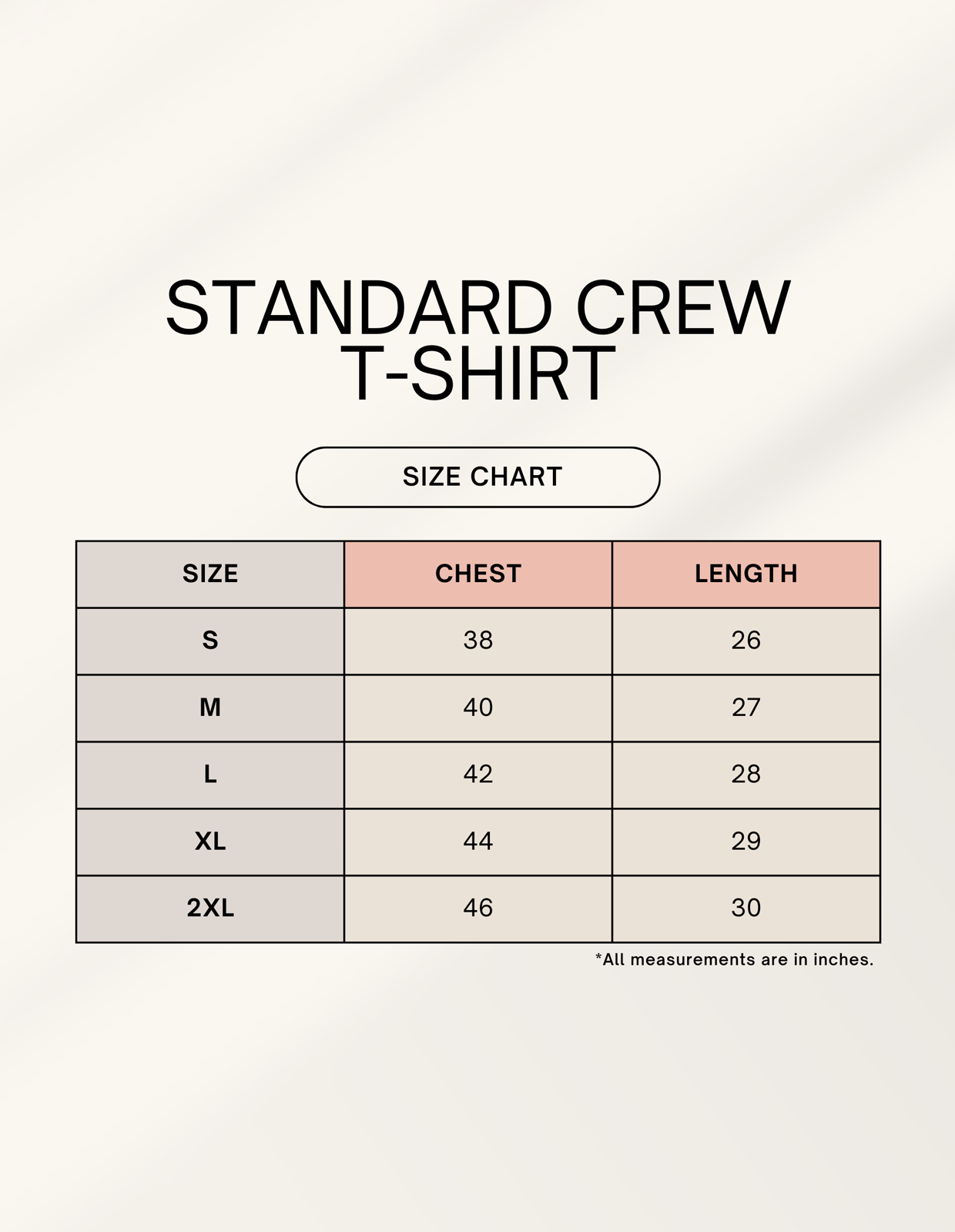Be Their Voice Dog T Shirt Size Chart