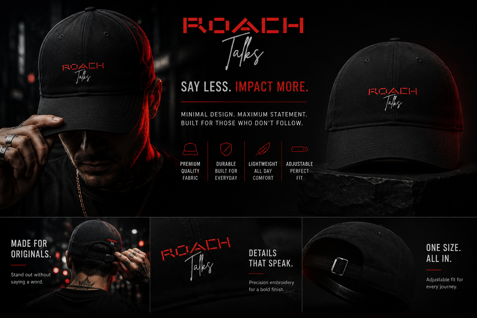 Roach Talks Cap | The CockRoach Store